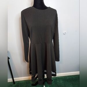 Shein Curve Size 2XL Black Dress Long Sleeve Cocktail Dress